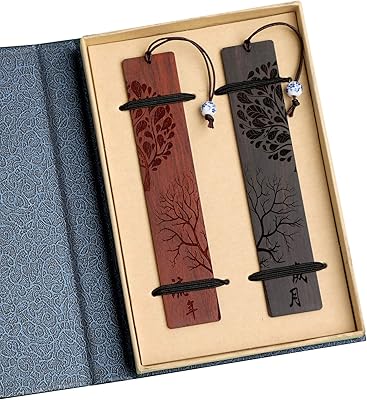 Handmade natural wooden bookmark Meliaxo (lot of 2).. DIAYTAR NIGERIA: Your affordable gateway to thousands of products delivered within a week.