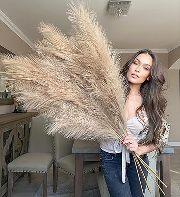 Long and soft artificial pampe grass, large x 3,115 cm x 18 feathers of decorative artificial plants for floor vases, high flowers, pampe grass (brown).. Looking for a deal? DIAYTAR Nigeria has thousands waiting for you.