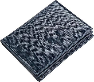 Nappa hide® leather wallet for blue saffiano men.. DIAYTAR NIGERIA: Where shopping is affordable, selection is vast, and delivery is always reliable.