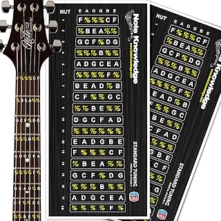 Sticker for guitar button and 2 -piece note card for learning and practice of notes, games and ranges on electric and acoustic guitar.. Shop smart, shop DIAYTAR - Nigeria's most affordable e-commerce platform with nationwide delivery.