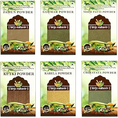 Birju Mahavir ensemble de neem patti - jamun - karela - kutki - chiriata - poudre de gudmar 1100 grammes.. DIAYTAR NIGERIA: Where affordable online shopping meets reliable delivery across Nigeria.