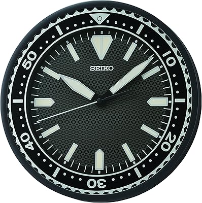 Seiko dial wall clock with heritage design, 12 inch size, classic black color.. DIAYTAR NIGERIA connects you with endless possibilities through our affordable e-commerce platform.