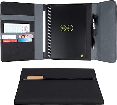 100 % recyclable 2.0 recyclable rocketbook capsule cover with STYLO holder, magnetic clip and interior storage - black, executive format 6 "x 8.8".. DIAYTAR NIGERIA transforms online shopping with competitive prices and dependable nationwide delivery.