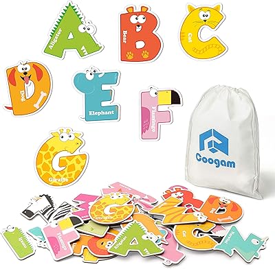 26 Pieces Magnetic Letters ABC Giant Letters from the Colorful Alphabet Big Refrigerator Loves in the shape of an animal Set of educational toys for children of 3, 4 and 5 years by Kogam.. DIAYTAR NIGERIA brings online shopping to every Nigerian with affordable prices and reliable shipping.