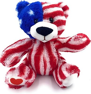 Bear in plush national flag of the United States, 8-inch plush bears, children's memories.. From big brands to everyday basics — DIAYTAR Nigeria has you covered.