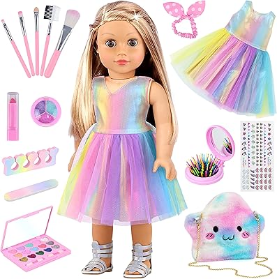 Makeup set Unicorn Element 15 pieces 18 " - Doll dress with makeup tools for my or life day generation.. Discover the perfect balance of price and convenience with DIAYTAR NIGERIA's nationwide e-commerce platform.