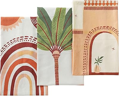Folk tea towels or tea towels with bohemian pendant light.. Shop efficiently from anywhere with DIAYTAR NIGERIA's comprehensive platform and quick delivery options.