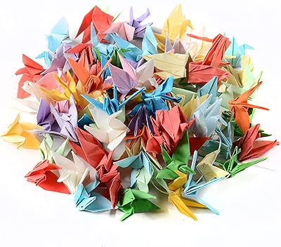 Raylinedo® 100 pieces of multicolored origami paper handmade with 70 -meter crystal chain.. DIAYTAR NIGERIA delivers happiness in 5-8 days with our affordable and diverse product range.