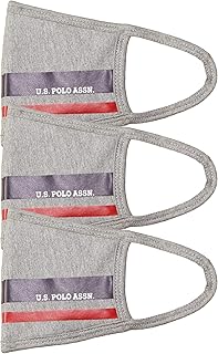 US Polo US Cotton Facial Mask (3 sets) (USMAK0015_Melange_op), Mixture, one size.. DIAYTAR NIGERIA delivers affordability and convenience to your doorstep within 8 days of purchase.