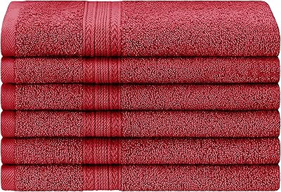 Set of 6 cotton towels threaded with a quality ring.. DIAYTAR NIGERIA delivers more than products - we deliver affordable shopping satisfaction nationwide.