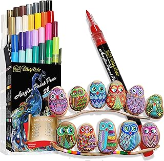 Acrylic markers based on becky art water with extra fine point to paint on stone canvas, batch of 28 colors, 0.7 mm.. Shop smart, shop DIAYTAR — Nigeria’s trusted e-commerce site.