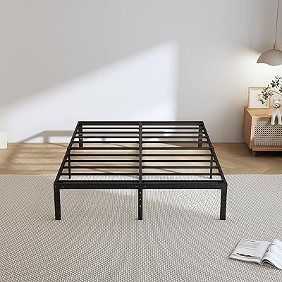 Queen SIZE SIZE HAVERPAW 18 -inch bed frame - durable non -slip bed frame, non -slip metal bed frame No layboard boxes required, double robust double bed frame with a strong bearing capacity.. DIAYTAR NIGERIA brings retail convenience to your screen with affordable prices and dependable shipping.
