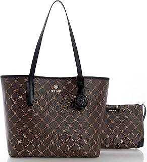 Deline 2 In 1 Take Take Bag for Women NGL127323 Brown Logo.. DIAYTAR NIGERIA: Your partner in affordable online retail with reliable delivery across the nation.