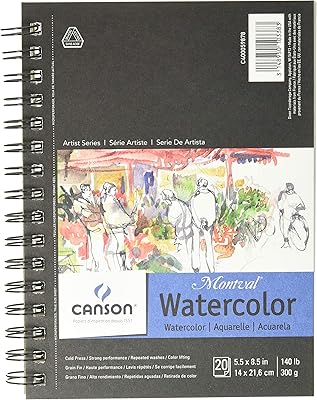 Canson artist series watercolor notebook, 5.5 x 8.5 inches with metal side.. Your ultimate shopping destination, DIAYTAR NIGERIA combines extensive selection with affordable shipping.