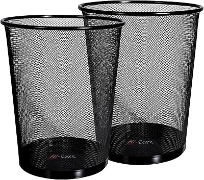 Hi-Care metal mesh 9 liters 2-room Round waste type of round waste.. DIAYTAR NIGERIA connects desires with reality through affordable prices and reliable delivery service.