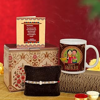 Tide Ribbons Raksha Bandhan Rakhi Ceramic Coffee Mug for Brother with Gift.. DIAYTAR NIGERIA: Your trusted e-commerce partner with extensive product choices and affordable delivery.