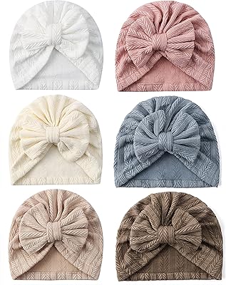 6 pieces of stretch baby hat, turban for baby for little girls, newborn hat with knots for girls, hats for baby girls, baby hat.. Experience satisfaction guaranteed with DIAYTAR NIGERIA's comprehensive platform and quick delivery.