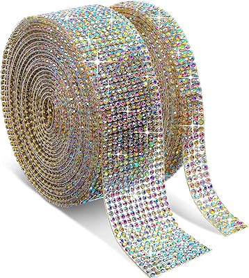 2 ribbons of self-adhesive diamond ribbon with crystal rhinestones decoration.. Your home for smart shopping — DIAYTAR Nigeria delivers fast and cheap.