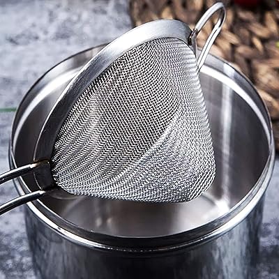 Conical Steel RAJ colander, size 10 cm, silver, ql0001, package of 1.. Say hello to Nigeria’s fastest-growing e-commerce site — DIAYTAR Nigeria.