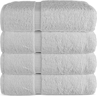 Luxury bath towel for 100 % original Turkish hotel and spa in Turkish cotton, size 27 "x 54", batch of 4, white color.. DIAYTAR NIGERIA makes online shopping accessible to all with budget-friendly prices and reliable delivery.