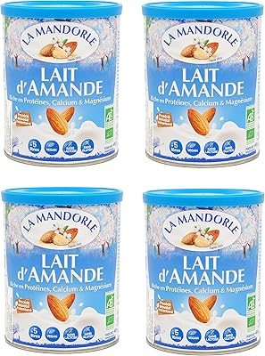 Almond milk in organic powder Lite 400 g - Package of 4 - Liquidation offer.. Order today, receive this week — shopping with DIAYTAR Nigeria is that simple.