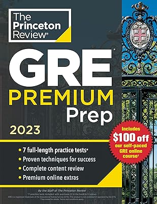 Princeton Review GRE PREMIUM PREP, 2023: 7 Practical tests + revision and techniques + Online tools.. Discover the perfect shopping balance at DIAYTAR NIGERIA with competitive prices and prompt delivery.