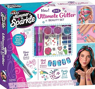 Shimmer n sparkle 3in1 ultimate glitter cosmetics set, multicolore, 65501.. Your complete e-commerce solution, DIAYTAR NIGERIA offers variety and value with nationwide shipping.