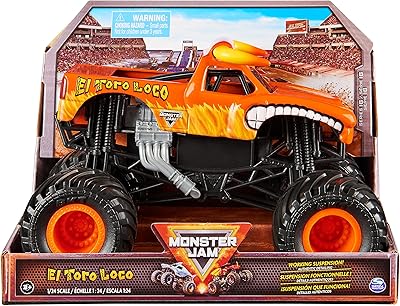 Monster Jam, Monster Truck Loco Official El Toro, Collection vehicle molded under pressure, scale 1:24, children's toys for boys from 3 years old.. DIAYTAR NIGERIA: Where quality meets affordability, with thousands of products delivered in less than 8 days.