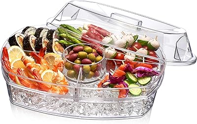 Prodyne festive plate, size 15 1/2 "x 11" x 6 ", transparent.. DIAYTAR NIGERIA: Connecting Nigerians with their needs through our affordable and diverse marketplace.