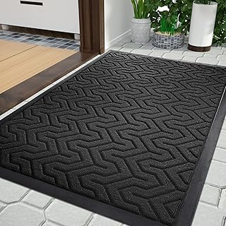Ymobra outdoor doors, durable dove all seasons for house entrance, floor mat for garage and garden entrance, non -slip natural rubber, discoloration resistant, easy to clean, 29.5 x 17 inches, black.. DIAYTAR NIGERIA brings the marketplace to your screen with affordable products delivered in 5-8 days.