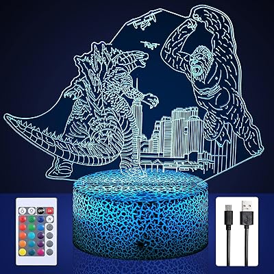 Godzilla vs. King Kong Toys - 16 LED lights with variable intensity changing color, 3D tactile light, LED light for boys and girls, birthday and vacation gifts.. DIAYTAR Nigeria: Great value, fast delivery, and endless options.