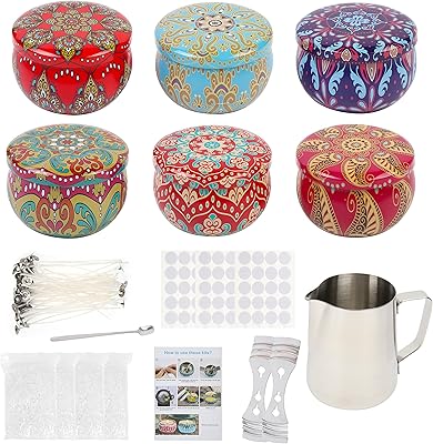 Candle manufacturing kit will grab DIY, DIY kit including a spout, candle wicks, a wick sticker, a candle holder, beeswax, candle jars, a 2-colored coloring and a spoon.. DIAYTAR NIGERIA combines extensive variety with budget-friendly prices and prompt nationwide delivery.