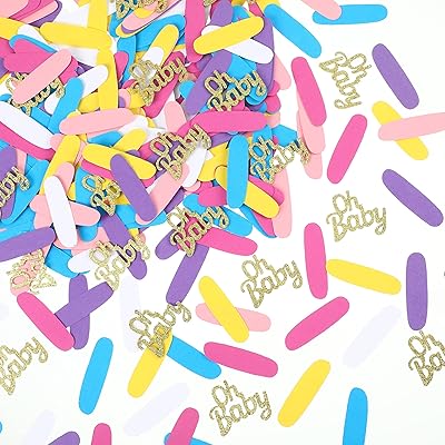 Confetti set of prenatal festive table decorations in the shape of a paper donut.. DIAYTAR NIGERIA delivers on every promise with our affordable prices and nationwide delivery service.