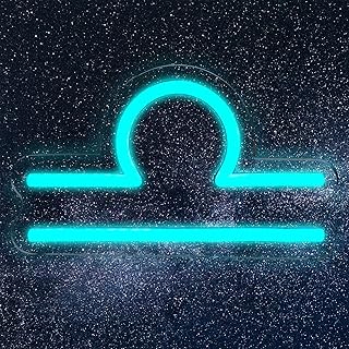 Neon sign horoscope balance wall decoration panel powered by USB Luminosity adjustment.. DIAYTAR NIGERIA promises affordability and variety with every purchase, delivered in 5-8 days.