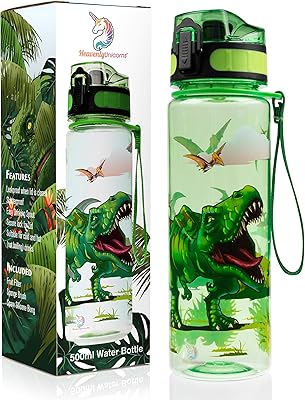 Reusable bottle of water for heavenly, waterproof, unbreakable, BPA, school, work and travel 500 ml (dinosaur).. DIAYTAR NIGERIA combines affordability with convenience, delivering your purchases within 5-8 days.