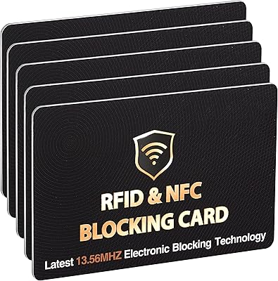 Package of 5 RFID blocking cards A card protects the whole wallet.. DIAYTAR NIGERIA transforms dreams into deliveries with our affordable prices and 5-8 day shipping.