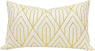Rectangular cushion cover embroidered with slow cow linen, decorative cushion cover for back of the back for 12x20 inch sofa.. Reliable delivery, all over Nigeria — that’s DIAYTAR Nigeria promise.