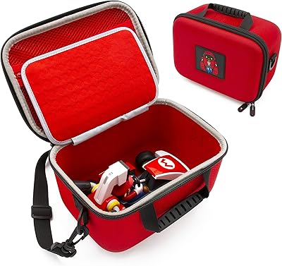 Kismatics Rigid Travel case Compatible with Nintendo Switch Mario Kart Home Car Circuit - Transport bag compatible with Mario Life Home Cart with shoulder strap and separator padded separator.. Transform how you shop with DIAYTAR NIGERIA's vast selection and budget-friendly delivery options.