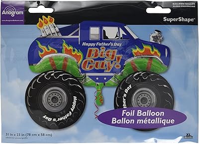Happy Father's Day 35 Balloon in the shape of a 31 x 23 inch monster truck.. DIAYTAR NIGERIA: Where shopping is a pleasure with affordable prices and reliable delivery service.