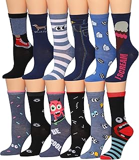 Tip Toe 6 pairs of formal socks with colorful and funky patterns for women, size: 5-9.. Find everything you need at prices you'll love with DIAYTAR NIGERIA's comprehensive e-commerce platform.
