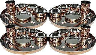 Set of 25 -room Indian plates, traditional stainless steel dinner set, Thai plate, doctors, cup and spoon, 33 cm diameter.. Shop with purpose at DIAYTAR NIGERIA, where your money goes further and delivery is always prompt.