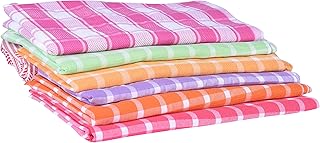 JISB bath towels in soft cotton from southern India (standard, multicolored) - Lot of 6.. Experience the convenience of boundless shopping with DIAYTAR NIGERIA's affordable platform and quick shipping.