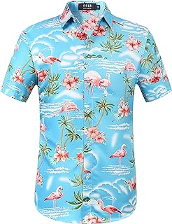 Hawaiian shirt for men, floral print, short sleeves, regular cutting, Hawaiian summer shirt for men.. DIAYTAR NIGERIA makes quality accessible with low prices and reliable 5-8 day nationwide delivery.