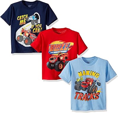 Set of T-shirts for boys Nickelodeon Blaze and Monster Machines, pack of 3.. DIAYTAR NIGERIA makes every shopping desire a reality with affordable prices and delivery in 5-8 days.