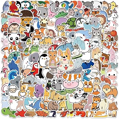 200 pieces of cute animated vinyl stickers for water bottle, laptop, helmet, children's skateboarding, adolescents, girls, boys and adults (cute animals).. Find everything you need at prices you'll love with DIAYTAR NIGERIA's comprehensive e-commerce platform.