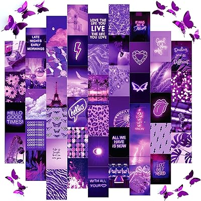 Purple wall gluing set Artivo Set of 50 4x6 purple and black aesthetic images.. Shop with purpose at DIAYTAR NIGERIA, where diverse selection meets budget-friendly nationwide delivery.