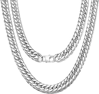 Kingdom Jewelry 1 Cuban chain necklace for men and women 8.. DIAYTAR NIGERIA: Where quality products become affordable with our nationwide shipping service.