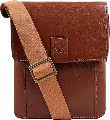 Small aiden messenger bag in real leather and canvas for men and women / travel bag / case for 10.5 inch iPad.. DIAYTAR NIGERIA: Your gateway to affordable shopping with thousands of products delivered nationwide.