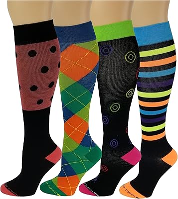 High anti-fatigue socks with different compression, 4 pairs, degraded colors.. DIAYTAR NIGERIA: Where shopping meets satisfaction with affordable prices and delivery within 8 days.