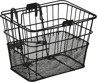 Removable bike basket in Apollo steel-steel with integrated handles, weather resistant steel and integrated hooks for easy mounting on your front handlebars.. Shop with ease at DIAYTAR NIGERIA and enjoy our extensive product range delivered at affordable rates.
